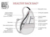 Illustration showing how to pack the AmeriBag Healthy Back Bag efficiently