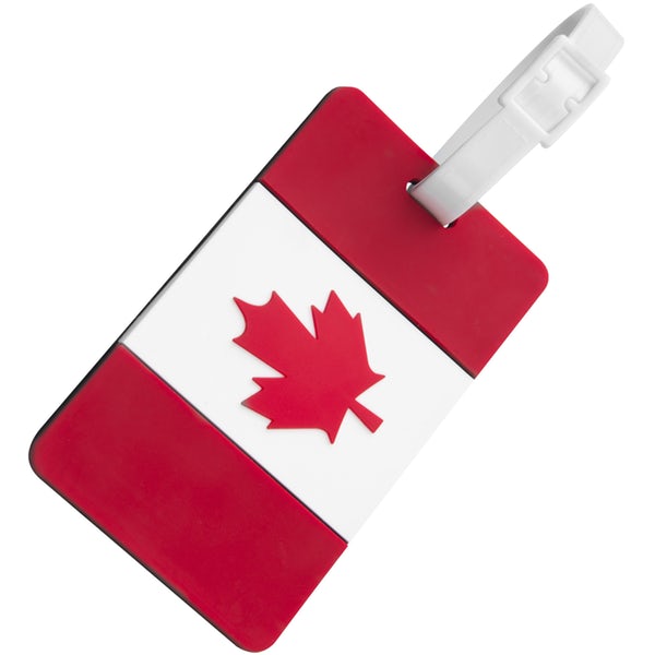 Étiquette de bagage drapeau canadien