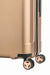 Samsonite EVOA Spinner with gold accents on wheels and handles