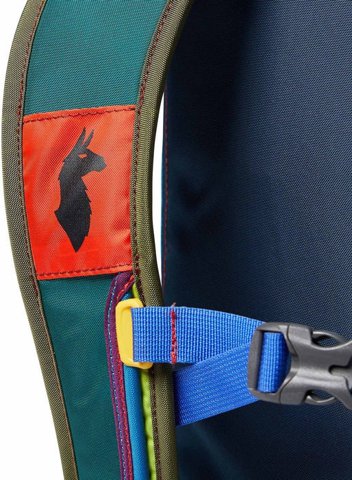 Detailed view of a Cotopaxi Batac backpack's back panel without any animals