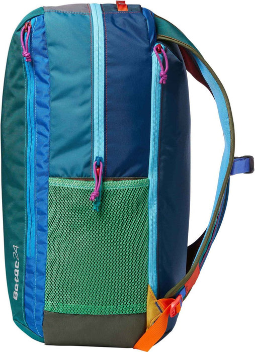 Cotopaxi Batac 16L backpack in a distinctive blue and green design