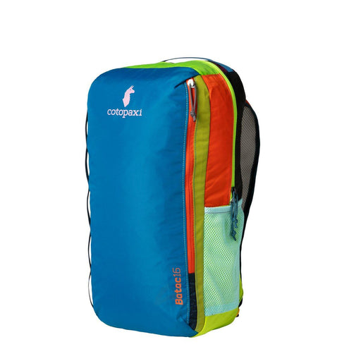Multicolored Cotopaxi Batac 24L backpack with blue, green, and orange hues