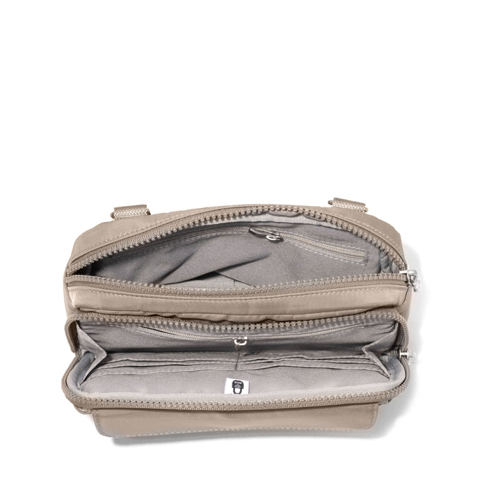 Baggallini Modern Sac bandoulière à double fermeture éclair