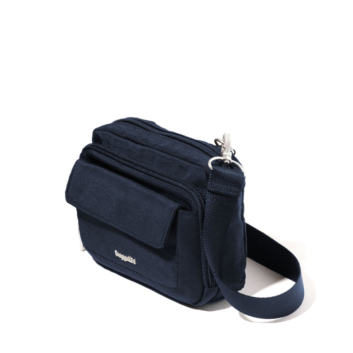 Baggallini Modern Sac bandoulière à double fermeture éclair