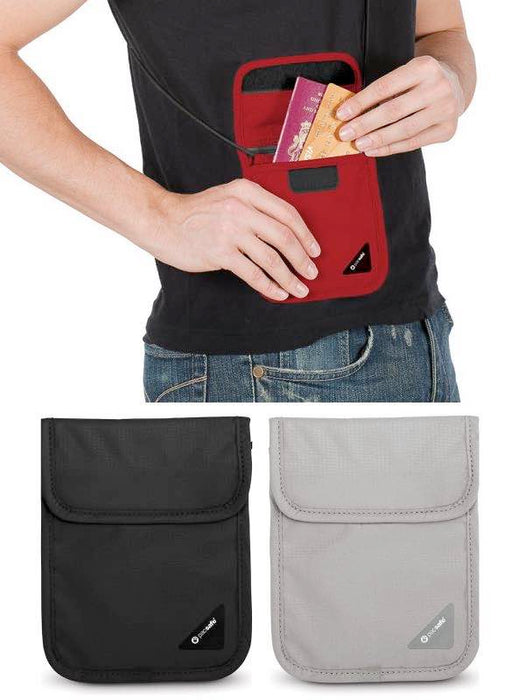 Pochette tour de cou avec blocage RFID Coversafe X75 de Pacsafe