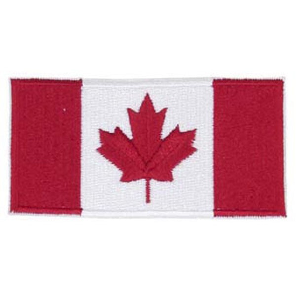 Écusson brodé drapeau canadien 2" x 4"