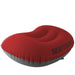 Aeros Ultralight Travel Pillow in red and grey partially inflated