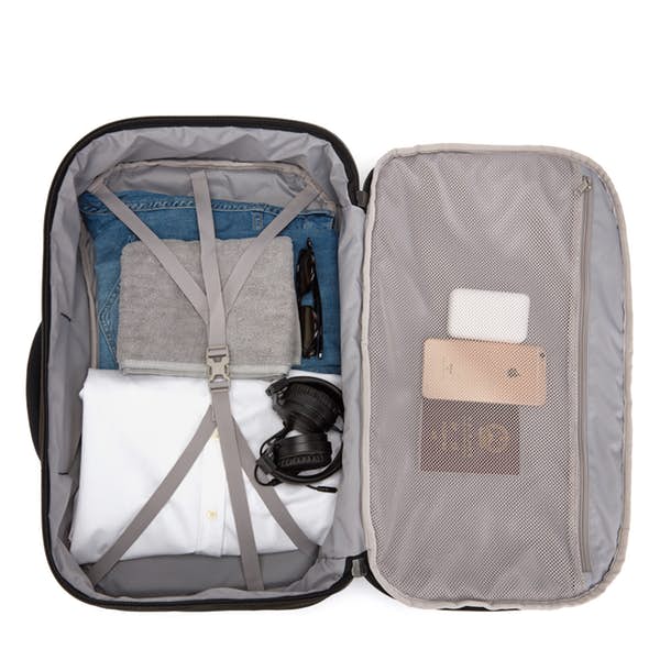 Pacsafe Venturesafe EXP45 anti-theft recycled ECONYL carry-on travel pack