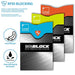 Set of three RFID-blocking credit card sleeves