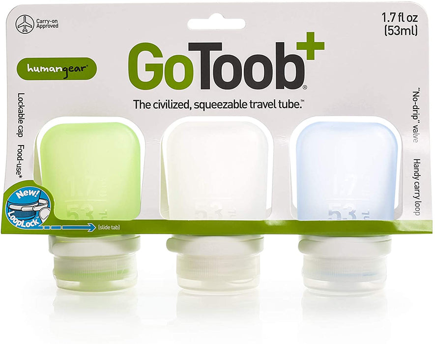 GoToob - Paquet de 3 tubes de voyage de 53 ml / 1,7 oz