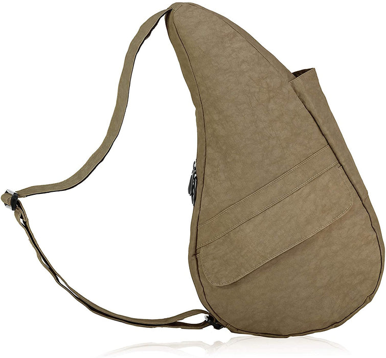 The AmeriBag Healthy Back Bag in tan with its adjustable strap visible