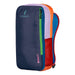 Vibrant Cotopaxi Batac backpack with a mix of blue, green, purple, and orange colors