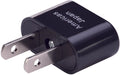 Close-up of the Americas adapter plug with USB interface