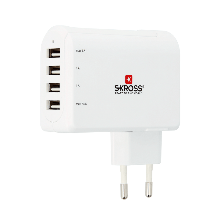 Chargeur USB à quatre ports Skross - Europe