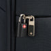 Black Samsonite Base Boost luggage with attached padlock for security