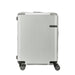Samsonite EVOA Widebody Carry-On Spinner in silver color with a white background