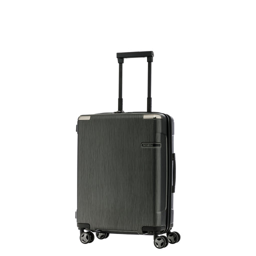Samsonite EVOA Spinner Widebody Carry-On in black color isolated on white background