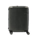 Side view of the black Samsonite EVOA Widebody Spinner on a white backdrop