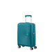 American Tourister Curio 55cm spinner in a sleek black finish on white background