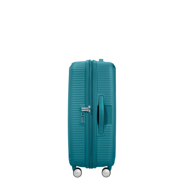 Turquoise American Tourister Curio medium spinner 55cm