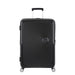 Side view of the American Tourister Curio Large Expandable Spinner in black