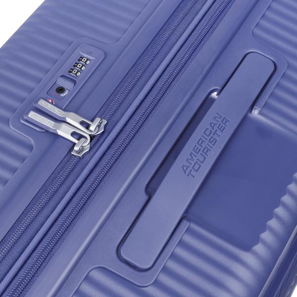 Blue American Tourister Curio hardside spinner luggage piece