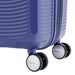 American Tourister Curio blue hardside spinner with expandable feature