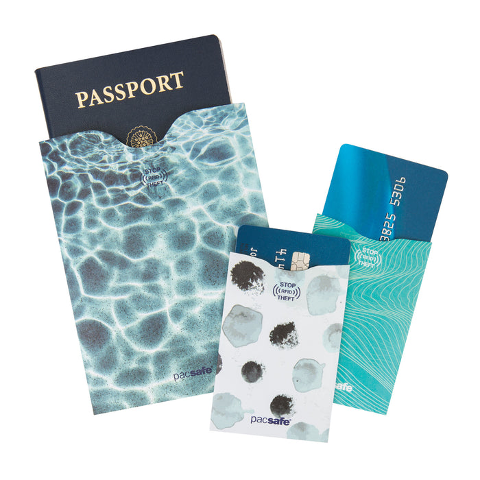 Pacsafe RFIDsleeve RFID-Blocking Passport and Credit Card Sleeve Pack