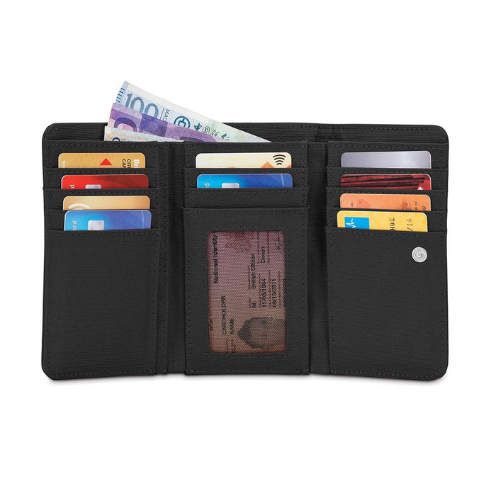 Pacsafe® RFIDsafe™ LX100 RFID blocking wallet - Jet-Setter.ca