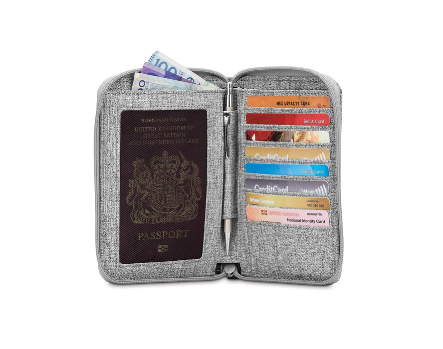 Pacsafe RFIDsafe™ LX150 RFID Blocking Zippered Passport Wallet