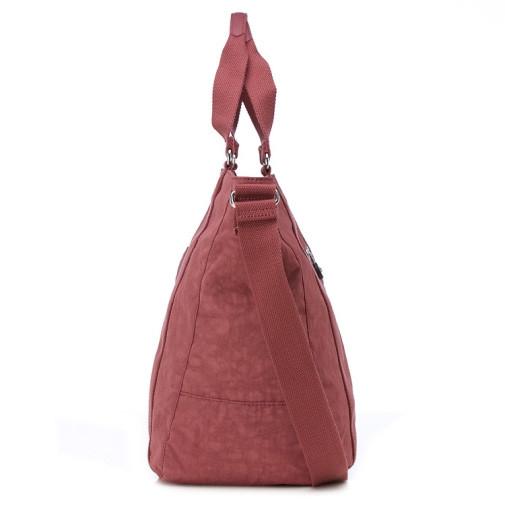 Adara Medium Tote in pink with visible straps and handles