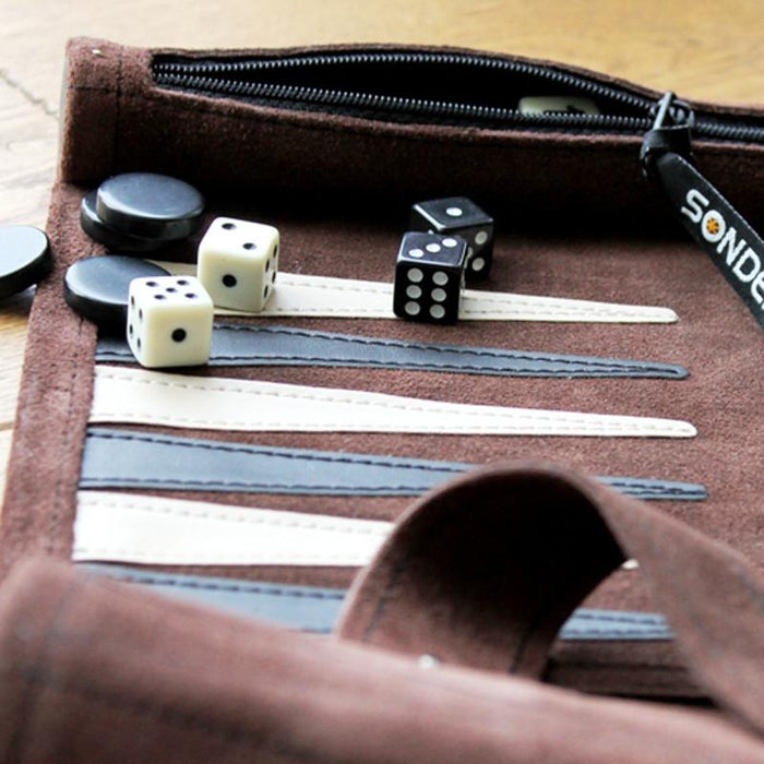 Leather Travel Backgammon Game - Jet-Setter.ca