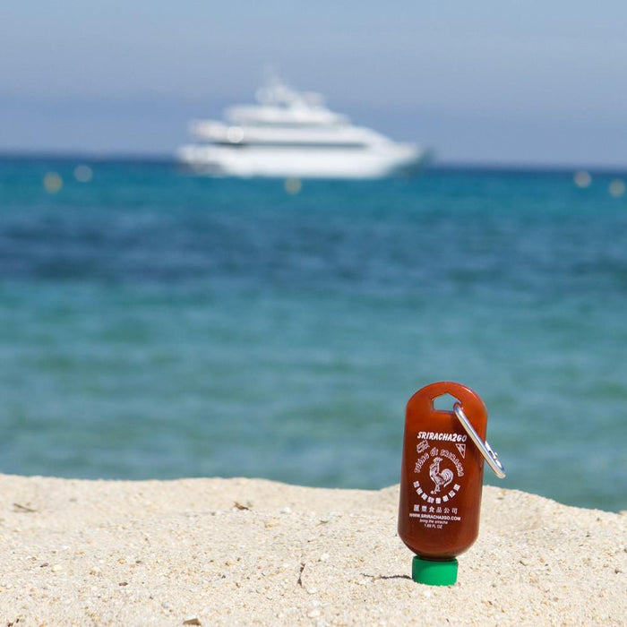 Sriracha2GO - Portable Sriracha Sauce Bottle - Beach