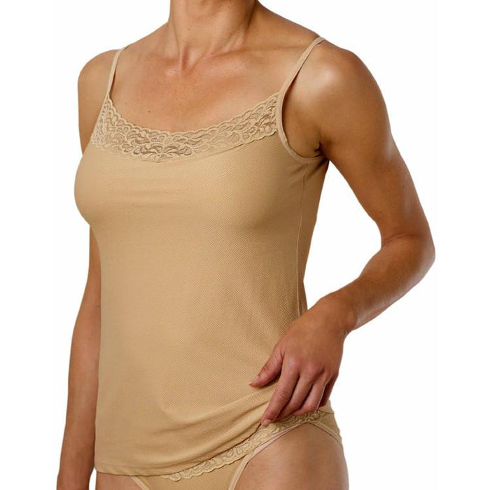 Lace trim cami with built in bra outlet