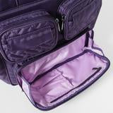 Compact purple Lug Mini Puddle Jumper with multiple compartments