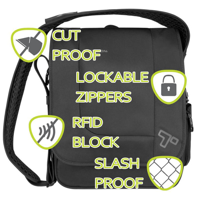 Theft proof top messenger bag