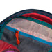 Interior view of Cotopaxi Batac backpack showing compartments and zippers
